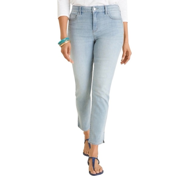 Chico’s So Slimming Girlfriend Slim Leg Ankle Jeans Womens Size 0.5 Regular Sz 6 - Picture 1 of 11